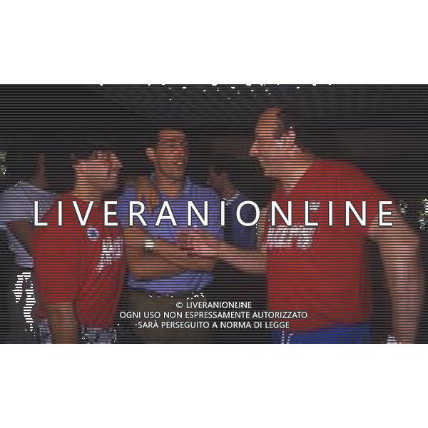 RETROSPETTIVA DIEGO ARMANDO MARADONA CALCIATORE NELLA FOTO DIEGO ARMANDO MARADONA CON SALVATORE BAGNI E LUCIANO MOGGI AG ALDO LIVERANI SAS