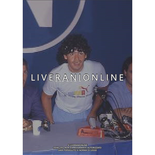 RETROSPETTIVA DIEGO ARMANDO MARADONA CALCIATORE NELLA FOTO DIEGO ARMANDO MARADONA AG ALDO LIVERANI SAS