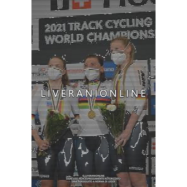 23-10-2021 World Championships Elite Women Track; Giornata 04; 2021, Germany; Brennauer, Lisa; Brausse, Franziska; Kroeger, Mieke; Roubaix; ©SIROTTI / AGENZIA ALDO LIVERANI SAS