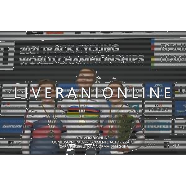 23-10-2021 World Championships Elite Women Track; Giornata 04; 2021, Germany; 2021, Russia; Friedrich, Lea Sophie; Voinova, Anastasiia; Shmeleva, Daria; Roubaix; ©SIROTTI / AGENZIA ALDO LIVERANI SAS