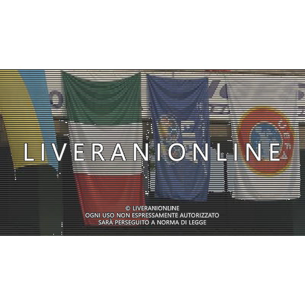 Monza 24/09/2005 Campionato Del Mondo Femminile Qualificazioni Italia-Ucraina 3-1 nella foto: Bandiere foto Danilo Recalcati /Ag.Aldo Liverani