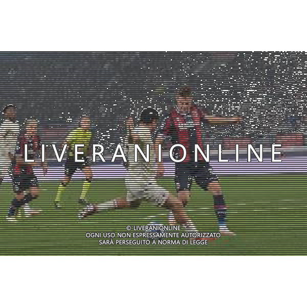 BOLOGNA vs MILAN CAMPIONATO CALCIO SERIE A TIM 23.10.2021 NELLA FOTO IL GOL DI DAVIDE CALABRIA ©VILLANI / AGENZIA ALDO LIVERANI SAS