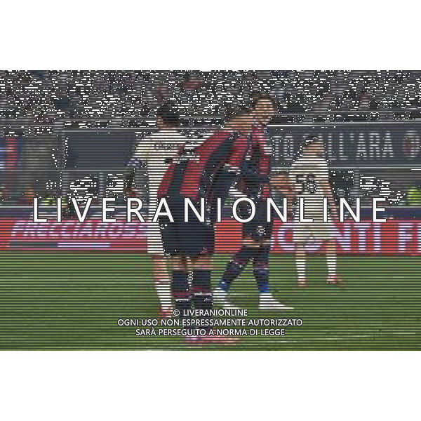 BOLOGNA vs MILAN CAMPIONATO CALCIO SERIE A TIM 23.10.2021 NELLA FOTO MARKO ARNAUTOVIC E LUIS BINKS ©VILLANI / AGENZIA ALDO LIVERANI SAS