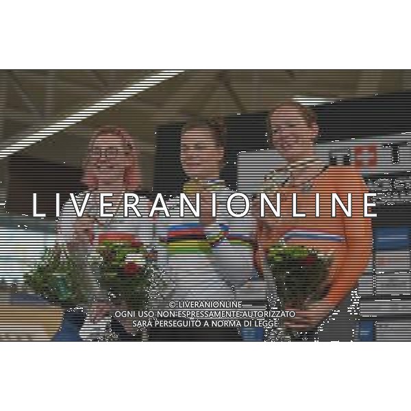 24-10-2021 World Championships Elite Women Track; Giornata 05; 2021, Belgium; 2021, Great Britain; 2021, Olanda; Kopecky, Lotte; Archibald, Katie; Wild, Kirsten; Roubaix; ©SIROTTI/ AGENZIA ALDO LIVERANI SAS