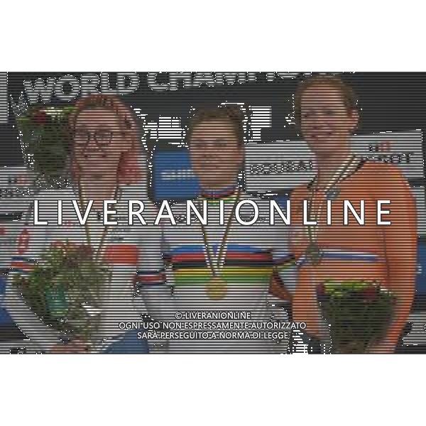 24-10-2021 World Championships Elite Women Track; Giornata 05; 2021, Belgium; 2021, Great Britain; 2021, Olanda; Kopecky, Lotte; Archibald, Katie; Wild, Kirsten; Roubaix; ©SIROTTI/ AGENZIA ALDO LIVERANI SAS