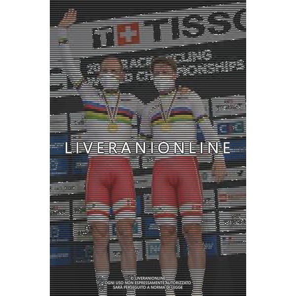 24-10-2021 World Championships Elite Track; Giornata 05; 2021, Danimarca; Morkov, Michael; Hansen, Lasse Norman; Roubaix; ©SIROTTI/ AGENZIA ALDO LIVERANI SAS