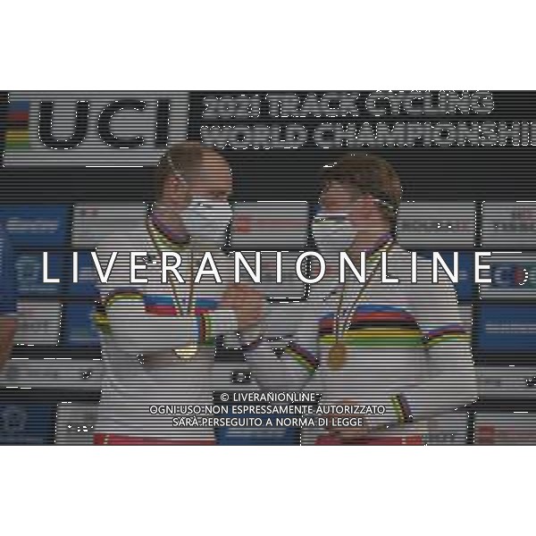 24-10-2021 World Championships Elite Track; Giornata 05; 2021, Danimarca; Morkov, Michael; Hansen, Lasse Norman; Roubaix; ©SIROTTI/ AGENZIA ALDO LIVERANI SAS