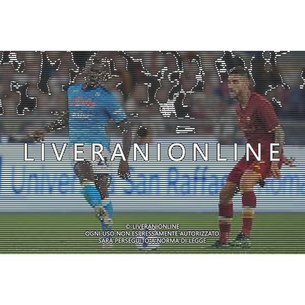 ROMA vs NAPOLI CAMPIONATO CALCIO SERIE A TIM 24.10.2021 NELLA FOTO Kalidou Koulibaly, Lorenzo Pellegrini ©MOSCA / AGENZIA ALDO LIVERANI SAS