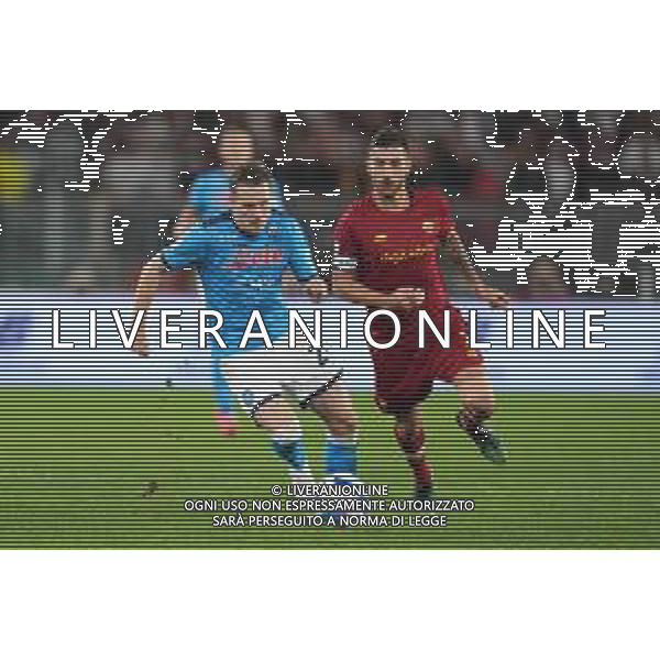 ROMA vs NAPOLI CAMPIONATO CALCIO SERIE A TIM 24.10.2021 NELLA FOTO Piotr Zielinski, Lorenzo Pellegrini ©MOSCA / AGENZIA ALDO LIVERANI SAS