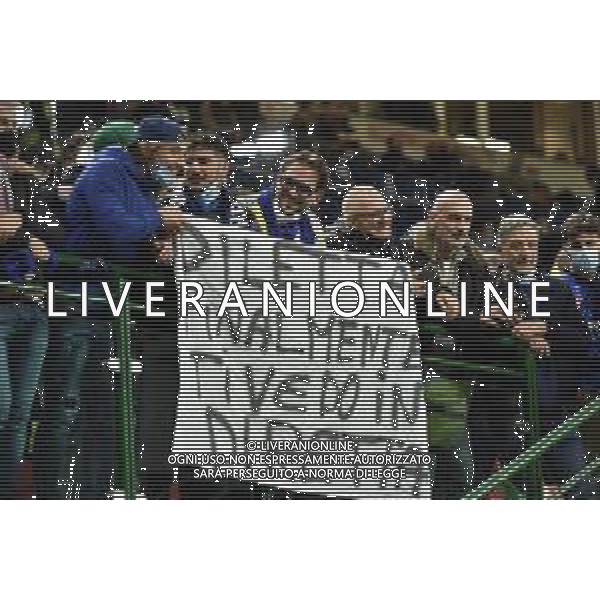 striscione per Diletta Leotta Inter vs Juventus Campionato Serie A TIM - 9a giornata Milano 24-10-2021 Stadio Giuseppe Meazza - San Siro foto Roberto Garavaglia/ag. Aldo Liverani sas / AGENZIA ALDO LIVERANI SAS