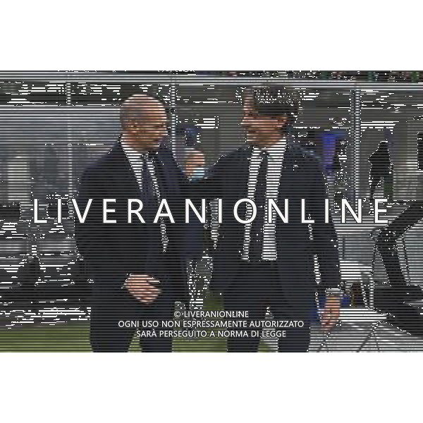 Massimiliano Allegri allenatore Juventus e Simone Inzaghi allenatore Inter Inter vs Juventus Campionato Serie A TIM - 9a giornata Milano 24-10-2021 Stadio Giuseppe Meazza - San Siro foto Roberto Garavaglia/ag. Aldo Liverani sas / AGENZIA ALDO LIVERANI SAS