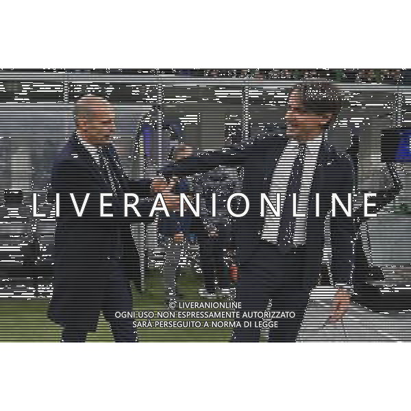 Massimiliano Allegri allenatore Juventus SX e Simone Inzaghi allenatore Inter DX Inter vs Juventus Campionato Serie A TIM - 9a giornata Milano 24-10-2021 Stadio Giuseppe Meazza - San Siro foto Roberto Garavaglia/ag. Aldo Liverani sas