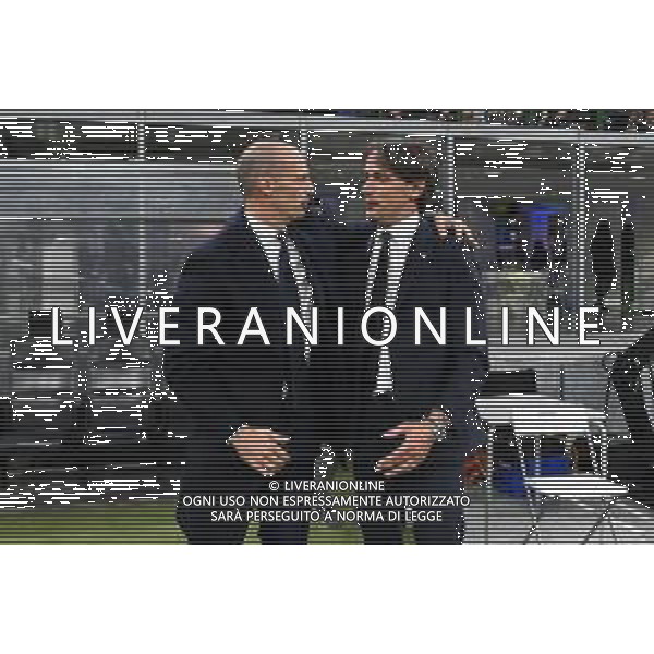 Massimiliano Allegri allenatore Juventus SX e Simone Inzaghi allenatore Inter DX Inter vs Juventus Campionato Serie A TIM - 9a giornata Milano 24-10-2021 Stadio Giuseppe Meazza - San Siro foto Roberto Garavaglia/ag. Aldo Liverani sas