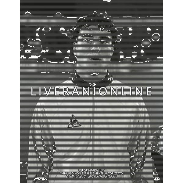 RETROSPETTIVA MASSIMO ALBIERO CALCIATORE NELLA FOTO MASSIMO ALBIERO CON LA MAGLIA DELLA NAZIONALE ITALIANA UNDER 21 NELL\'ANNO 1980-1981 AG ALDO LIVERANI SAS