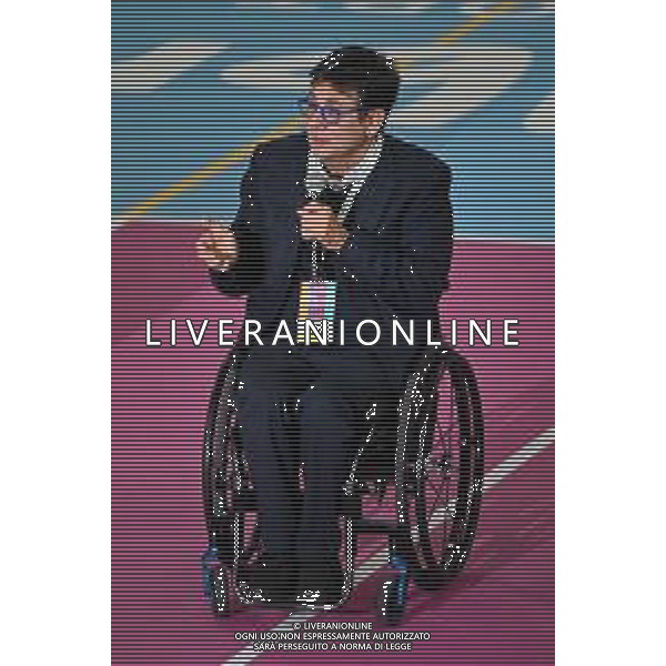 © TVRG WEmbrace Sport nella foto Luca Pancalli presidete del Comitato Italiano Paralimpico Milano 25-10-2021 WEmbrace Sport evento presso l\'Allianz Cloud PalaLido che mette di fronte in gara campioni olimpici e paralimpici di diverse discipline sportive foto Roberto Garavaglia/ag. Aldo Liverani sas/ AGENZIA ALDO LIVERANI SAS