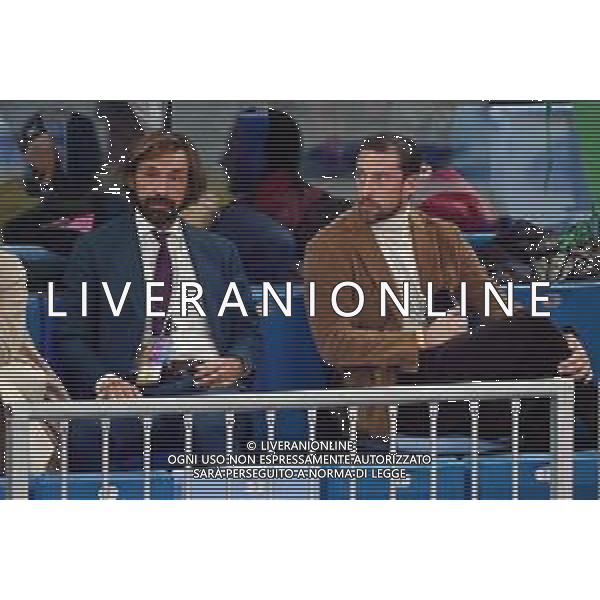 © TVRG WEmbrace Sport nella foto Andrea Pirlo SX e Claudio Marchisio DX Milano 25-10-2021 WEmbrace Sport evento presso l\'Allianz Cloud PalaLido che mette di fronte in gara campioni olimpici e paralimpici di diverse discipline sportive foto Roberto Garavaglia/ag. Aldo Liverani sas/ AGENZIA ALDO LIVERANI SAS