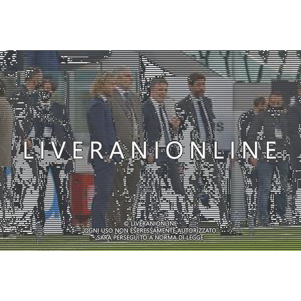 Torino 17.10.2021 Stadio Allianz Stadium ©Alessandro Falzone/Agenzia Aldo Liverani Juventus vs Sassuolo Serie A Tim 2021/2022 Nella foto : PAVEL NEDVED-MAURIZIO ARRIVABENE-ANDREA AGNELLI-FEDRICO CHERUBINI ©FALZONE/ AGENZIA ALDO LIVERANI SAS