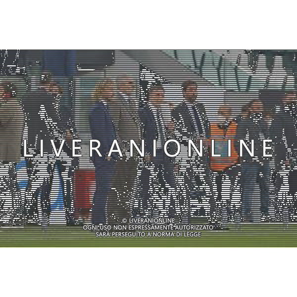 Torino 17.10.2021 Stadio Allianz Stadium ©Alessandro Falzone/Agenzia Aldo Liverani Juventus vs Sassuolo Serie A Tim 2021/2022 Nella foto : PAVEL NEDVED-MAURIZIO ARRIVABENE-ANDREA AGNELLI-FEDRICO CHERUBINI ©FALZONE/ AGENZIA ALDO LIVERANI SAS