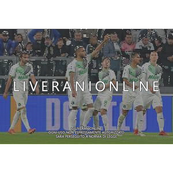 Torino 17.10.2021 Stadio Allianz Stadium ©Alessandro Falzone/Agenzia Aldo Liverani Juventus vs Sassuolo Serie A Tim 2021/2022 Nella foto : ESULTANZA DOPO GOL MAXIME LOPEZ ©FALZONE / AGENZIA ALDO LIVERANI SAS