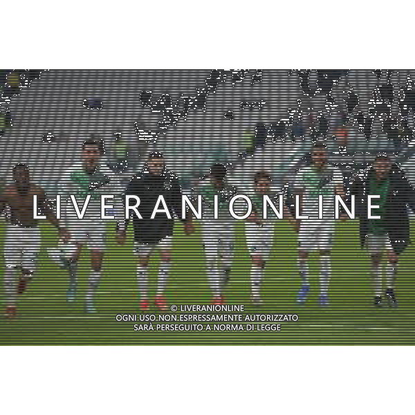 Torino 17.10.2021 Stadio Allianz Stadium ©Alessandro Falzone/Agenzia Aldo Liverani Juventus vs Sassuolo Serie A Tim 2021/2022 Nella foto : ESULTANZE SASSUOLO A FINE GARA ©FALZONE / AGENZIA ALDO LIVERANI SAS
