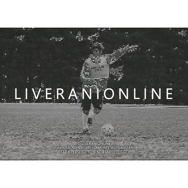 1987 MILANELLO ALLENAMENTO MILAN CALCIO NELLA FOTO CLAUDIO BORGHI NELL\'ANNO 1987 IN ALLENAMENTO A MILANELLO AG ALDO LIVERANI SAS