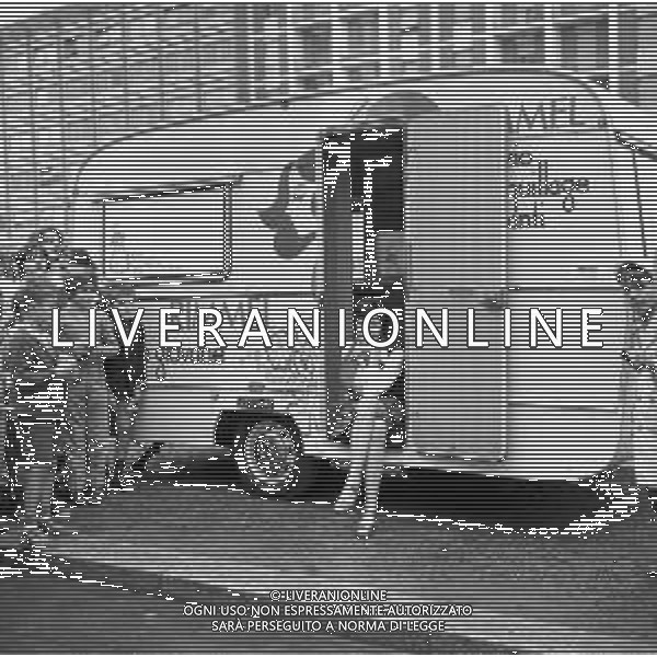 1969 OTTAVA EDIZIONE DEL CANTAGIRO MANIFESTAZIONE CANORA ITINERANTE - RETROSPETTIVA NELLA FOTO IL CARAVAN DELLA RIMMEL MAQUILLAGE SPONSOR DELLA MANIFESTAZIONE ©Archivio Giovanni Liverani /AGENZIA ALDO LIVERANI SAS