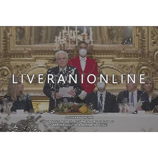 Roma - Il Presidente della Repubblica Sergio Mattarella durante il pranzo in occasione del G20, oggi 30 ottobre 2021. (Foto di Paolo Giandotti - Ufficio per la Stampa e la Comunicazione della Presidenza della Repubblica) AG ALDO LIVERANI SAS