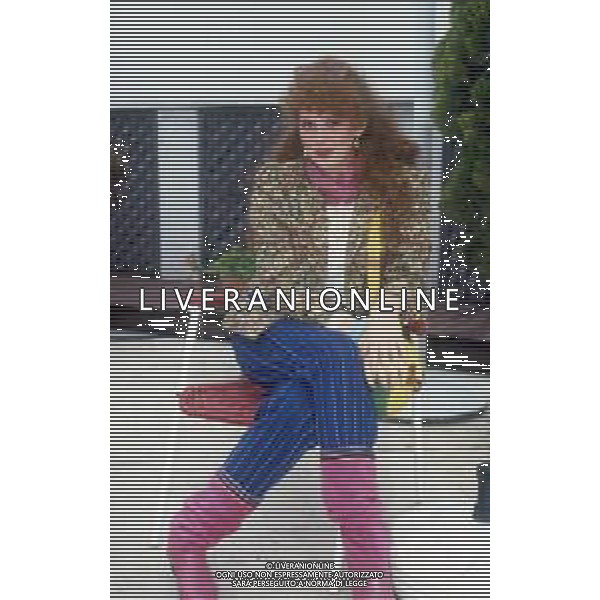 RETROSPETTIVA EDY ANGELLILLO ATTRICE NELLA FOTO EDY ANGELILLO A MILANO IN TERRAZZA MARTINI NELL\'ANNO 1985 AG ALDO LIVERANI SAS 