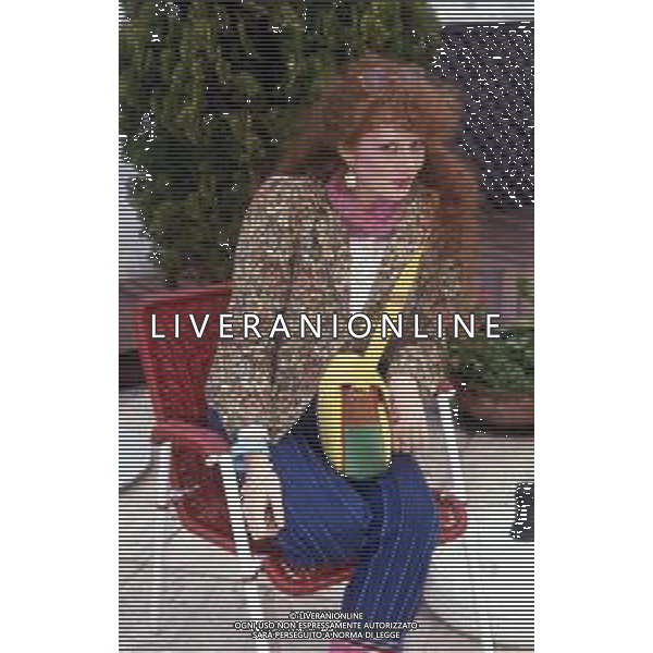 RETROSPETTIVA EDY ANGELLILLO ATTRICE NELLA FOTO EDY ANGELILLO A MILANO IN TERRAZZA MARTINI NELL\'ANNO 1985 AG ALDO LIVERANI SAS 