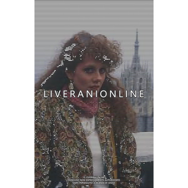 RETROSPETTIVA EDY ANGELLILLO ATTRICE NELLA FOTO EDY ANGELILLO A MILANO IN TERRAZZA MARTINI NELL\'ANNO 1985 AG ALDO LIVERANI SAS 