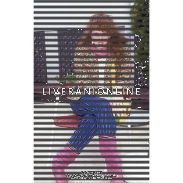 RETROSPETTIVA EDY ANGELLILLO ATTRICE NELLA FOTO EDY ANGELILLO A MILANO IN TERRAZZA MARTINI NELL\'ANNO 1985 AG ALDO LIVERANI SAS 