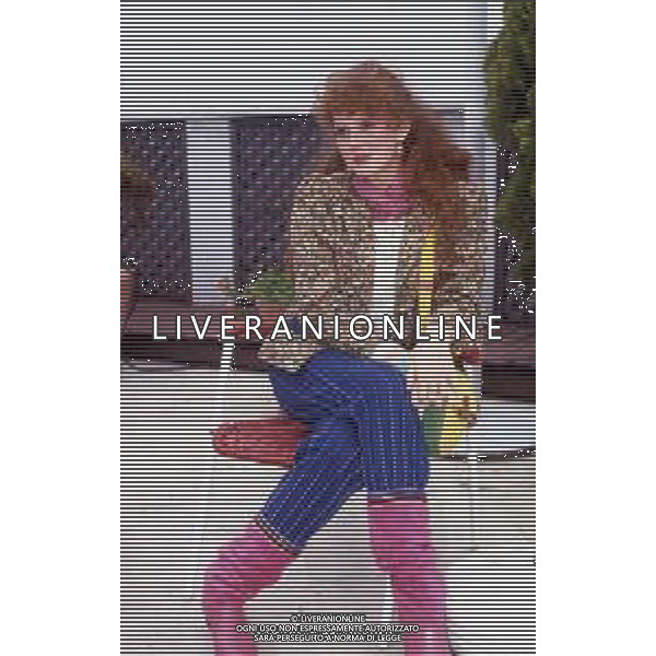 RETROSPETTIVA EDY ANGELLILLO ATTRICE NELLA FOTO EDY ANGELILLO A MILANO IN TERRAZZA MARTINI NELL\'ANNO 1985 AG ALDO LIVERANI SAS 