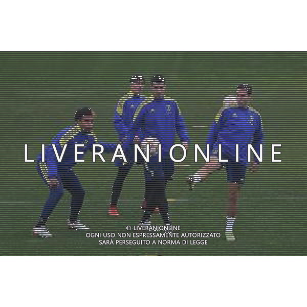Torino 01.11.2021 Continassa Allenamento rifinitura Champions League Juventus vs Zenit ©Manuela Viganti/Agenzia Aldo Liverani Nella foto: weston mckennie, alvaro morata e federico chiesa ©VIGANTI /AGENZIA ALDO LIVERANI SAS