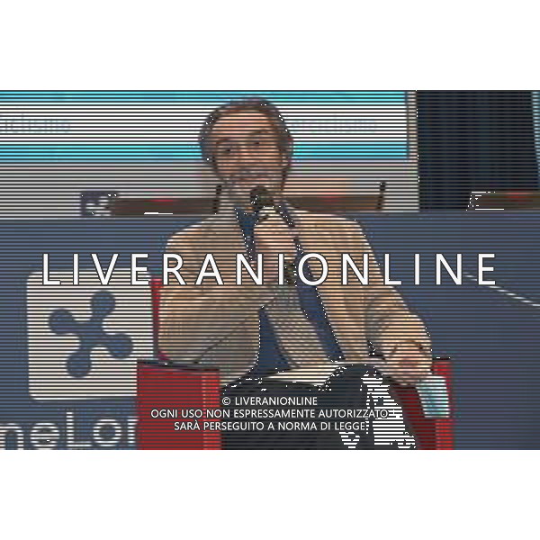 © TVRG Presentazione commissari tecnici ciclismo nella foto Attilio Fontana presidente di Regione Lombardia Milano 02-11-2021 Presso la sala Biagi di Palazzo Lombardia si e\' tenuta la conferenza stampa di presentazione del Velodromo di Montichiari (BS) come centro federale di eccellenza e dei commissari tecnici del quadriennnio olimpico 2021-2024 della FCI Federazione Ciclistica Italiana foto Roberto Garavaglia/ag. Aldo Liverani sas