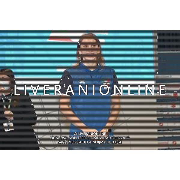 © TVRG Presentazione commissari tecnici ciclismo nella foto Silvia Epis commissario tecnico del settore giovanile Milano 02-11-2021 Presso la sala Biagi di Palazzo Lombardia si e\' tenuta la conferenza stampa di presentazione del Velodromo di Montichiari (BS) come centro federale di eccellenza e dei commissari tecnici del quadriennnio olimpico 2021-2024 della FCI Federazione Ciclistica Italiana foto Roberto Garavaglia/ag. Aldo Liverani sas