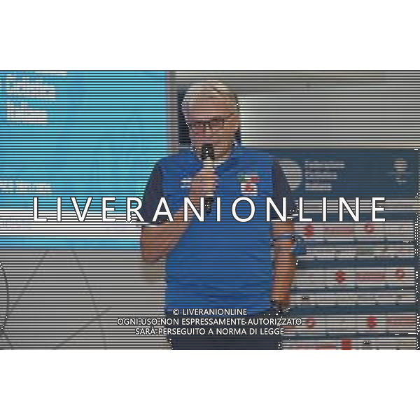 © TVRG Presentazione commissari tecnici ciclismo nella foto Marino Amadori commissario tecnico della Nazionale maschile under 23 su strada Milano 02-11-2021 Presso la sala Biagi di Palazzo Lombardia si e\' tenuta la conferenza stampa di presentazione del Velodromo di Montichiari (BS) come centro federale di eccellenza e dei commissari tecnici del quadriennnio olimpico 2021-2024 della FCI Federazione Ciclistica Italiana foto Roberto Garavaglia/ag. Aldo Liverani sas
