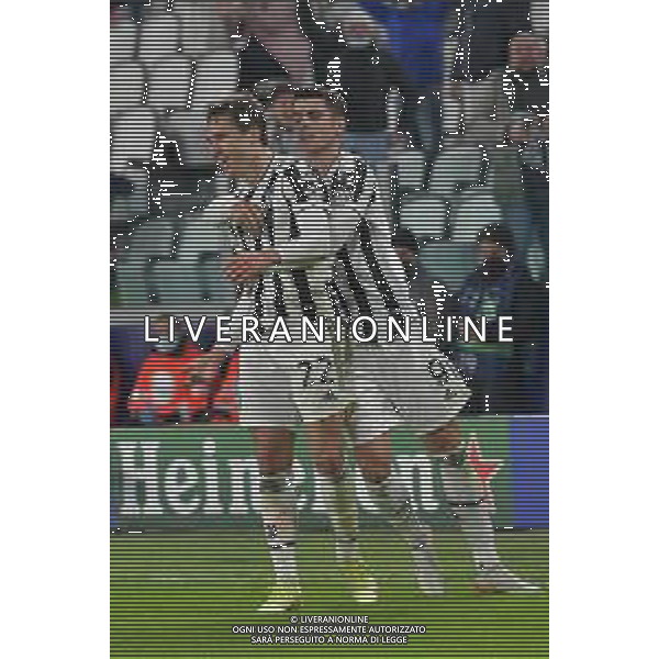 Torino 02.11.2021 Stadio Allianz Stadium ©Alessandro Falzone/Agenzia Aldo Liverani Juventus vs Zenit Champions League 2021/2022 Gruppo H Giornata 4 di 6 Nella foto: esultanza gol di chiesa federico con alvaro morata ©FALZONE /AGENZIA ALDO LIVERANI SAS