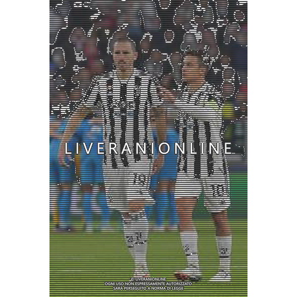 Torino 02.11.2021 Stadio Allianz Stadium ©Alessandro Falzone/Agenzia Aldo Liverani Juventus vs Zenit Champions League 2021/2022 Gruppo H Giornata 4 di 6 Nella foto: Leonardo Bonucci-Paulo Dybala