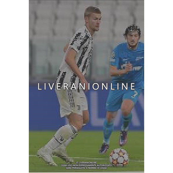 Torino 02.11.2021 Stadio Allianz Stadium ©Alessandro Falzone/Agenzia Aldo Liverani Juventus vs Zenit Champions League 2021/2022 Gruppo H Giornata 4 di 6 Nella foto: Matthijs De Ligt-Sardar Azmoun