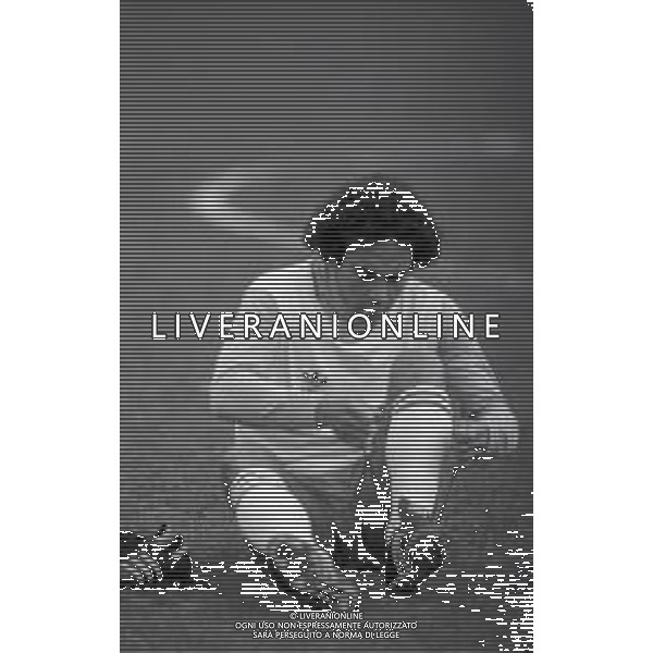 RETROSPETTIVA HUGO SANCHEZ CALCIATORE NELLA FOTO HUGO SANCHEZ CON LA MAGLIA DEL REAL MADRID NELL\'ANNO 1987-1988 ARCHIVIO DFP-AG ALDO LIVERANI SAS