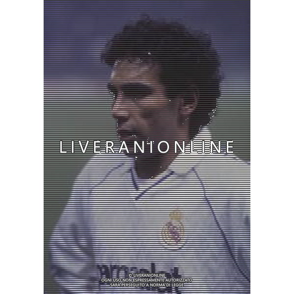 RETROSPETTIVA HUGO SANCHEZ CALCIATORE NELLA FOTO HUGO SANCHEZ CON LA MAGLIA DEL REAL MADRID  ARCHIVIO DFP-AG ALDO LIVERANI SAS 