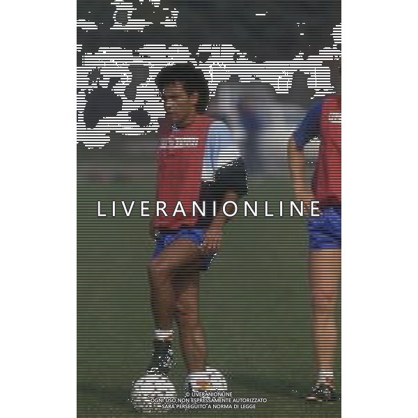 RETROSPETTIVA HUGO SANCHEZ CALCIATORE NELLA FOTO HUGO SANCHEZ CON LA MAGLIA DEL REAL MADRID  ARCHIVIO DFP-AG ALDO LIVERANI SAS 