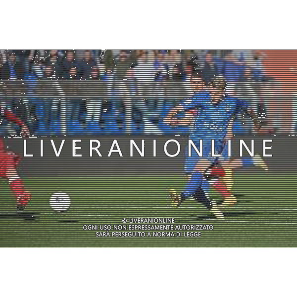 © TVRG Antonino La Gumina (Como) segna il gol dell\'1 a 0 Como vs Perugia Campionato Serie BKT - 12a giornata Como 06-11-2021 Stadio Giuseppe Sinigaglia foto Roberto Garavaglia/ag. Aldo Liverani sas/AGENZIA ALDO LIVERANI SAS