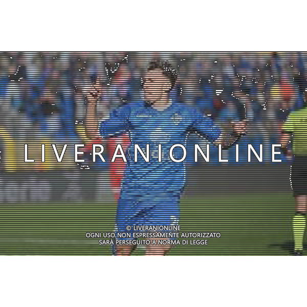 ¬© TVRG Antonino La Gumina (Como) esulta dopo il gol dell\'1 a 0 Como vs Perugia Campionato Serie BKT - 12a giornata Como 06-11-2021 Stadio Giuseppe Sinigaglia foto Roberto Garavaglia/ag. Aldo Liverani sas/AGENZIA ALDO LIVERANI SAS