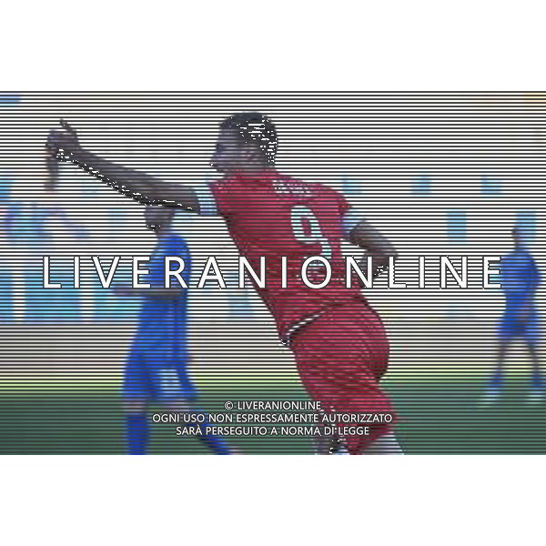 ¬© TVRG Manuel De Luca (Perugia) esulta dopo il gol dell\'1 a 4 Como vs Perugia Campionato Serie BKT - 12a giornata Como 06-11-2021 Stadio Giuseppe Sinigaglia foto Roberto Garavaglia/ag. Aldo Liverani sas/AGENZIA ALDO LIVERANI SAS
