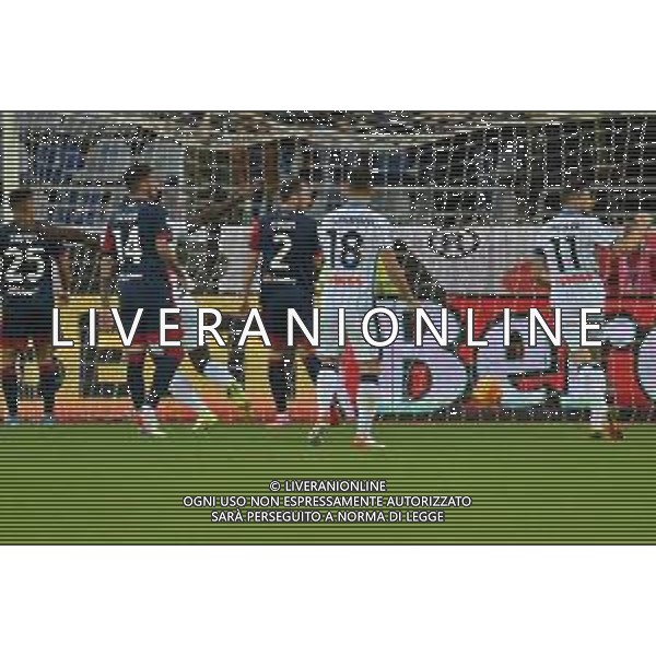 6-11-2021. Cagliari Calcio - Atalanta Bergamasca Calcio. 12° giornata Serie A calcio 2021-2022. Italia, Sardegna, Cagliari, Stadio Unipol Domus. Salvatore Moi/Aldo Liverani s.a.s. Nella foto: gol ed esultanza Atalanta in trasferta contro Cagliari. Segna: Mario Pasallic Atalanta ©MOI/AGENZIA ALDO LIVERANI SAS
