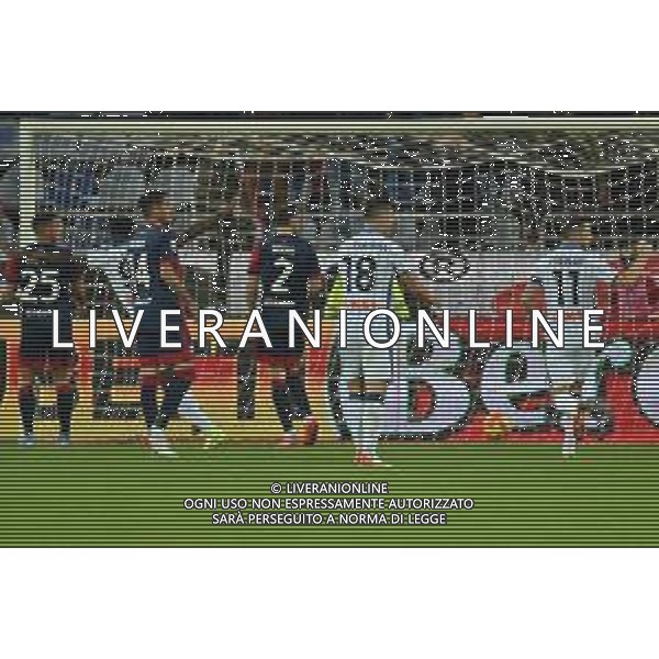 6-11-2021. Cagliari Calcio - Atalanta Bergamasca Calcio. 12° giornata Serie A calcio 2021-2022. Italia, Sardegna, Cagliari, Stadio Unipol Domus. Salvatore Moi/Aldo Liverani s.a.s. Nella foto: gol ed esultanza Atalanta in trasferta contro Cagliari. Segna: Mario Pasallic Atalanta ©MOI/AGENZIA ALDO LIVERANI SAS