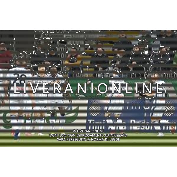 6-11-2021. Cagliari Calcio - Atalanta Bergamasca Calcio. 12° giornata Serie A calcio 2021-2022. Italia, Sardegna, Cagliari, Stadio Unipol Domus. Salvatore Moi/Aldo Liverani s.a.s. Nella foto: gol ed esultanza Atalanta in trasferta contro Cagliari. Segna: Mario Pasallic Atalanta ©MOI/AGENZIA ALDO LIVERANI SAS