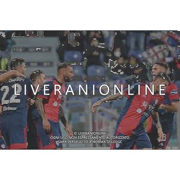6-11-2021. Cagliari Calcio - Atalanta Bergamasca Calcio. 12° giornata Serie A calcio 2021-2022. Italia, Sardegna, Cagliari, Stadio Unipol Domus. Salvatore Moi/Aldo Liverani s.a.s. Nella foto: gol ed esultanza Cagliari in casa cotro Atalanta. Segna:Joao Pedro Cagliari ©MOI/AGENZIA ALDO LIVERANI SAS