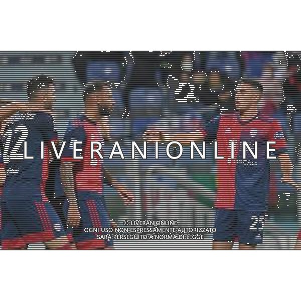6-11-2021. Cagliari Calcio - Atalanta Bergamasca Calcio. 12° giornata Serie A calcio 2021-2022. Italia, Sardegna, Cagliari, Stadio Unipol Domus. Salvatore Moi/Aldo Liverani s.a.s. Nella foto: gol ed esultanza Cagliari in casa cotro Atalanta. Segna:Joao Pedro Cagliari ©MOI/AGENZIA ALDO LIVERANI SAS